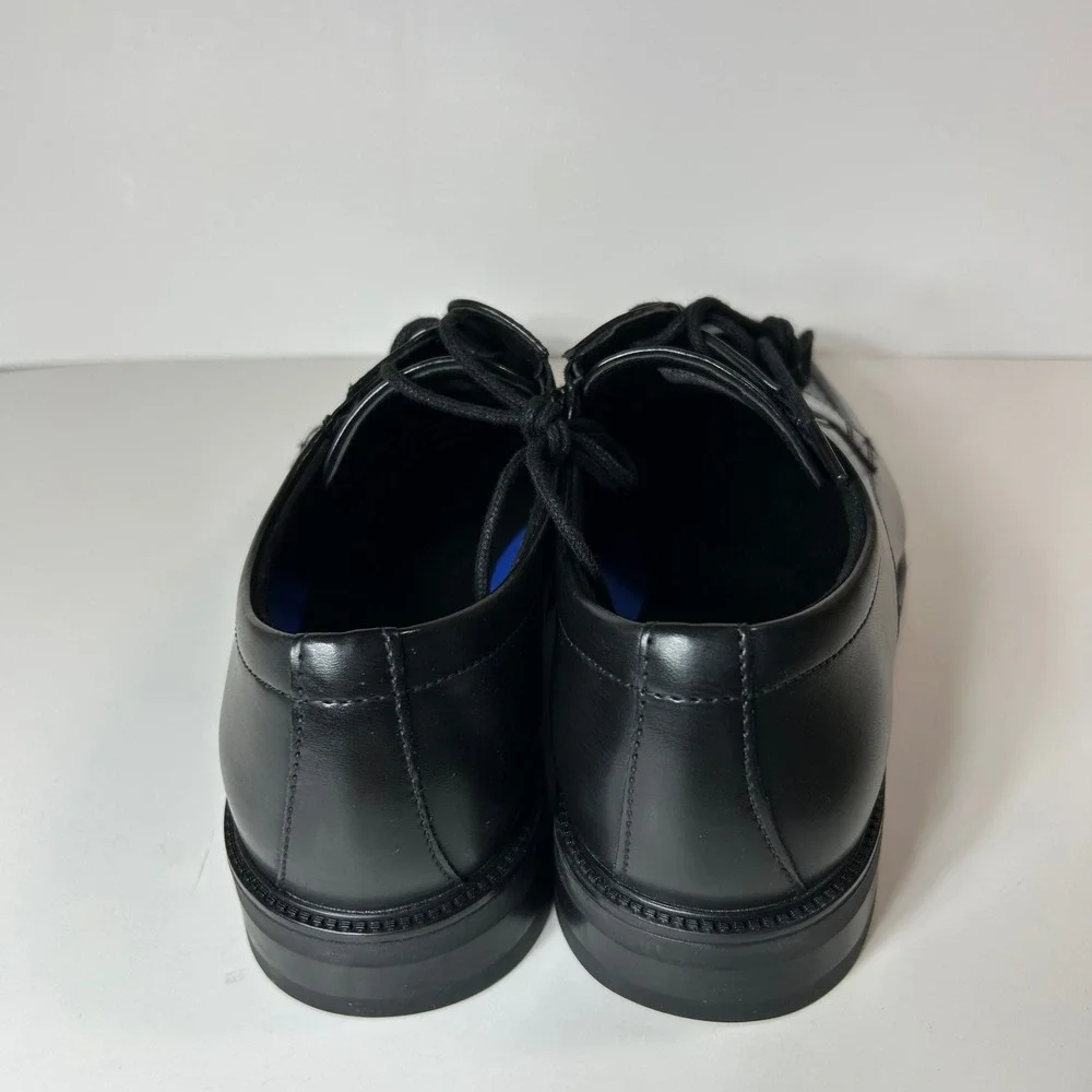 Kenneth Cole Reaction Mens Mike Black Square Toe Lace Up Dress Shoes 8M